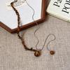 Vergoldete Tigerauge Vintage Halskette von Meillard – Vielseitige Pulloverkette High-End Schmuck