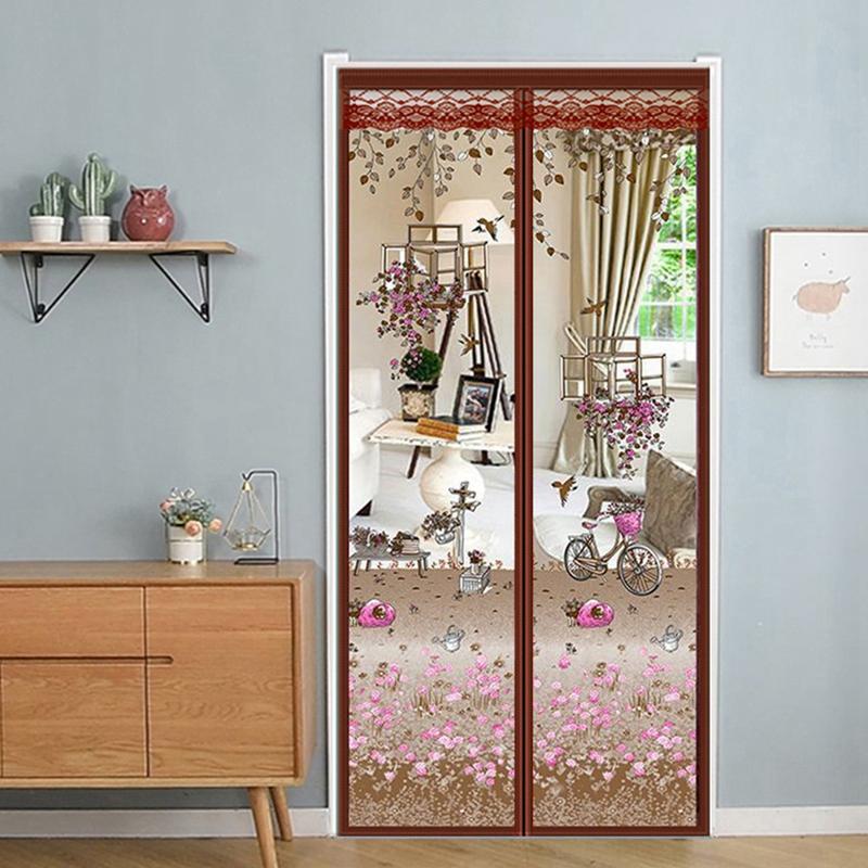 Summer Magnetic Mesh Net Anti Mosquito Insect Fly Bug Curtain Automatic Closing Door Screen Kitchen Curtain Drop Shipping