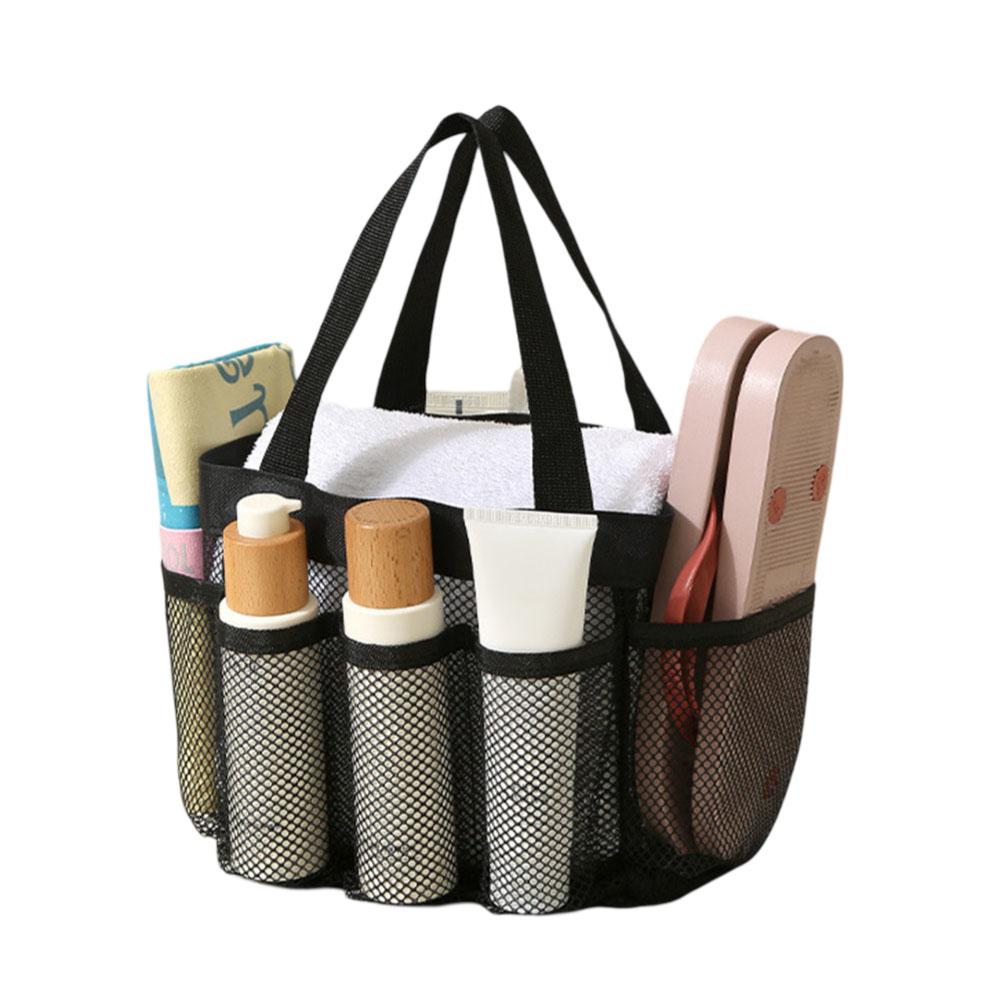1pcs Mesh Portable Storage Bag Hanging Shower Toiletry Bag Swimming Storage Bag Outdoor Travel Storage Bag Bathroom Accessories