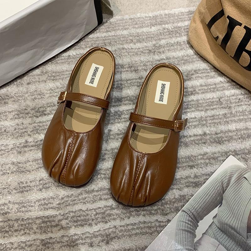 Baotou Half Slippers Women's Summer Wear New Flat Casual Pregnant Women Lazy Shoes Mu