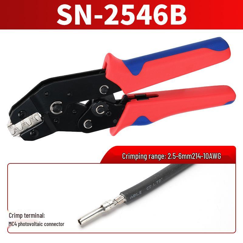 Spring Insert Ratchet Crimping Pliers SN-58B - Cold Press & Insulated Terminal, Multi-Jaw Bare Terminal Crimp Pliers.