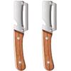 Vegetable Peeler Multifunction 2 In 1 Stainless Steel Blade with Wooden Handle For Kitchen Tool with Bottle Opener