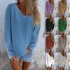 2025 Spring Women's Solid Color Patchwork Collar Pullover