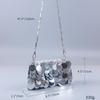 Silver Shiny Film Handmade Circle Crossbody Bag - Autumn/Winter Evening Fashion Accessory