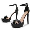 Women's High-Heeled Sandals 15cm Super High Heels Thin Heels Waterproof Platform One-Button Strap Sexy Women's Shoes