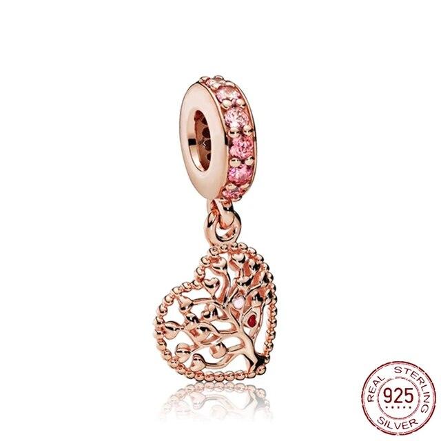 925 Sterling Sølv Hjerte & Mamma Dangle Dream Catcher Charm Fit OriginalNew Armbånd DIY Smykker For Dame Armbånd DiyBeads