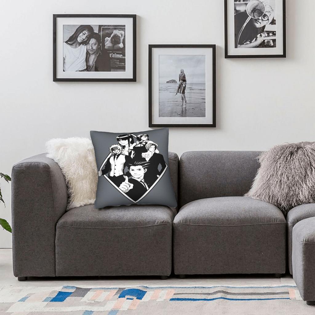 Pillow Case Ace Attorney Custom Pillow Cover For Sofa Couch Bed Living Room Funny Pillowcases