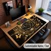 Rose Floral Theme Custom Mouse Pad Personalized With Name Text Customized Desk Mat For Office Home Decor