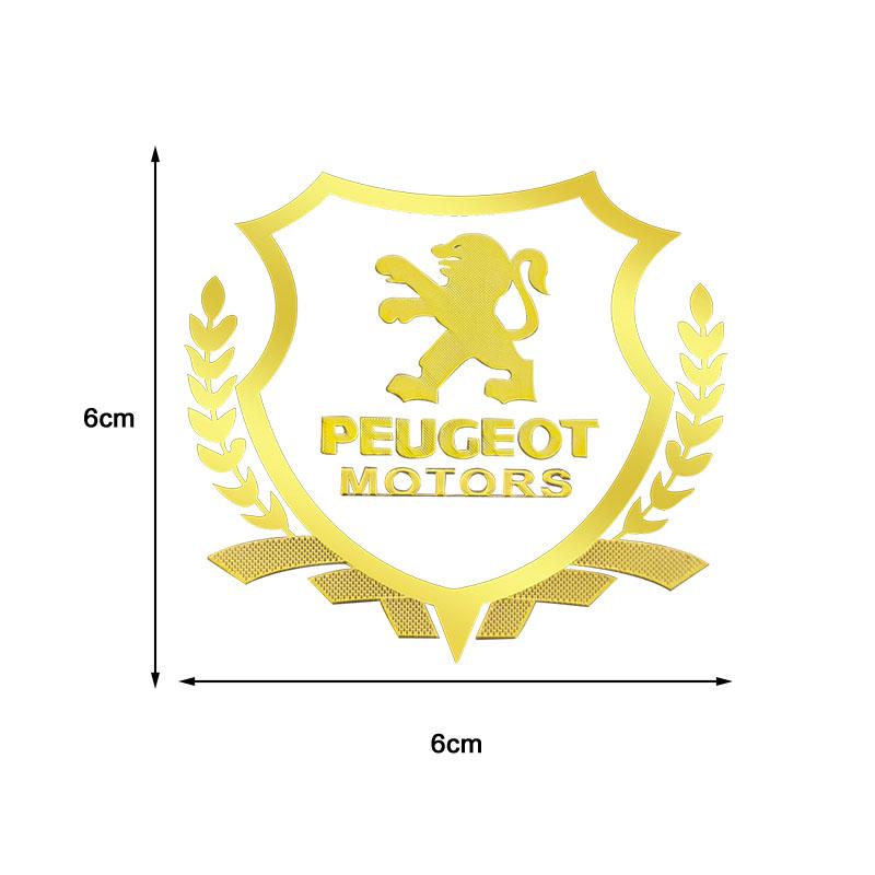 1Pcs Car Body 3D Stickers Wheat Ears Styling Emblem Auto Decoration For Peugeot 308 408 508 RCZ 208 3008 2008 206 207 108 406 407 408 206 207 306 307