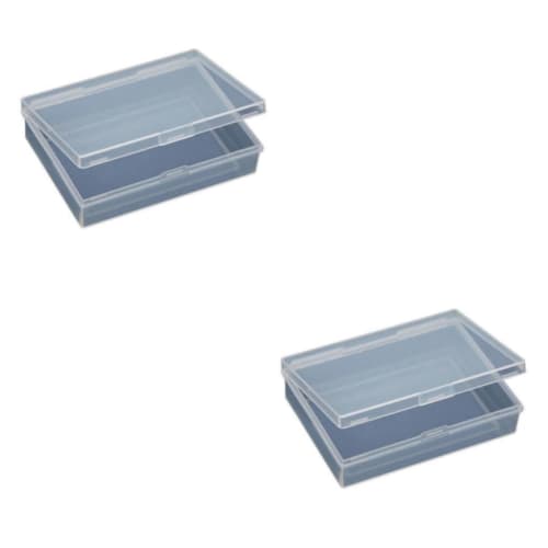 QUHSSHIK 2 Sets of ABS Playing Card Cases, Keeps Playing Cards Organized and Secure, Transparent Deck Cases, As Shown
