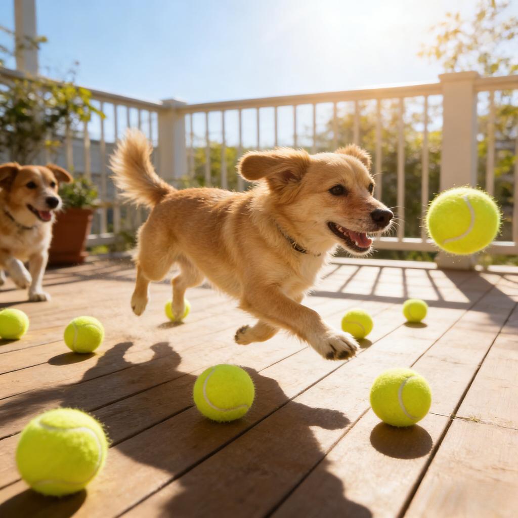 6pcs Small Dog Tennis Play & Training Pet Toys Dog Toy Ball Bite-Resistant Grinding Teeth High Elasticity Unbreakable Pet Ball