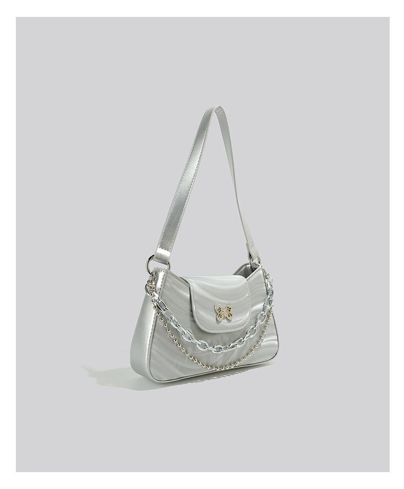 Trendy 2025 Women's Baguette Underarm Bag with High-End Texture and Niche Design