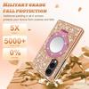 Luxury Bling Glitter Magnetic Stand Holder Bracket Case for Samsung Galaxy Z Fold 8 Ultra Fold8 Plating Mirror Bracket PC Cover