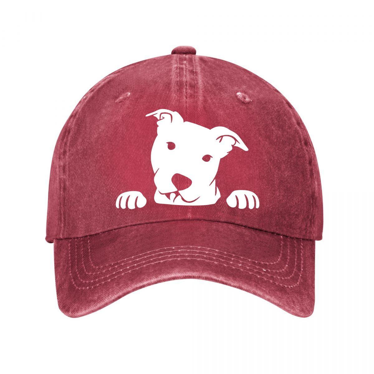 Vintage Washed Dog Graphic Baseball Cap  New Vintage Washed Cotton Baseball Cap Parent Kids Sun Hats Adjustable