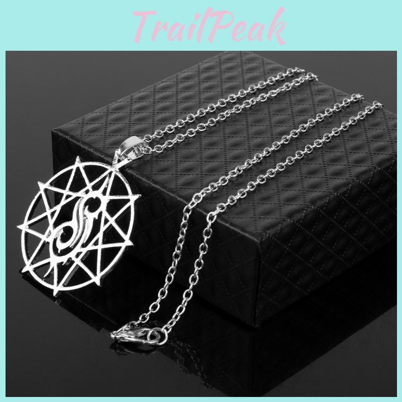 Silver Slipknot Band Geometric Alloy Necklace With Pendant For Travel Gift