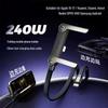 240W Foldable Phone Holder with Fast Charging Cable for Apple 15-17, Huawei, Xiaomi, OPPO, and Android.