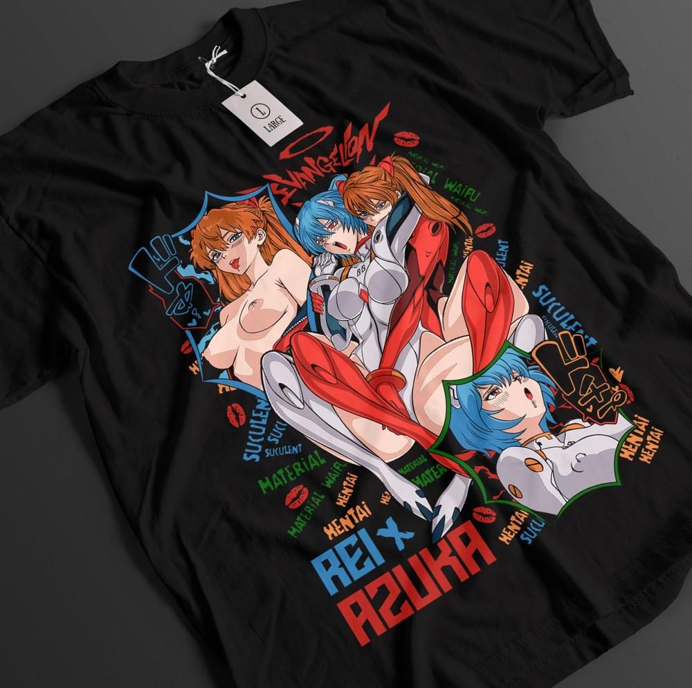 

Neon Genesis Evangelion Shirt Asuka Tshirt Shinji Rei Top Eva Misato Anime Tee M