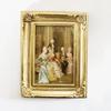 European Vintage Gold Photo Frame 6 Inch Resin Carving Picture Display Tabletop Ornament for Office Living Room Home Decor