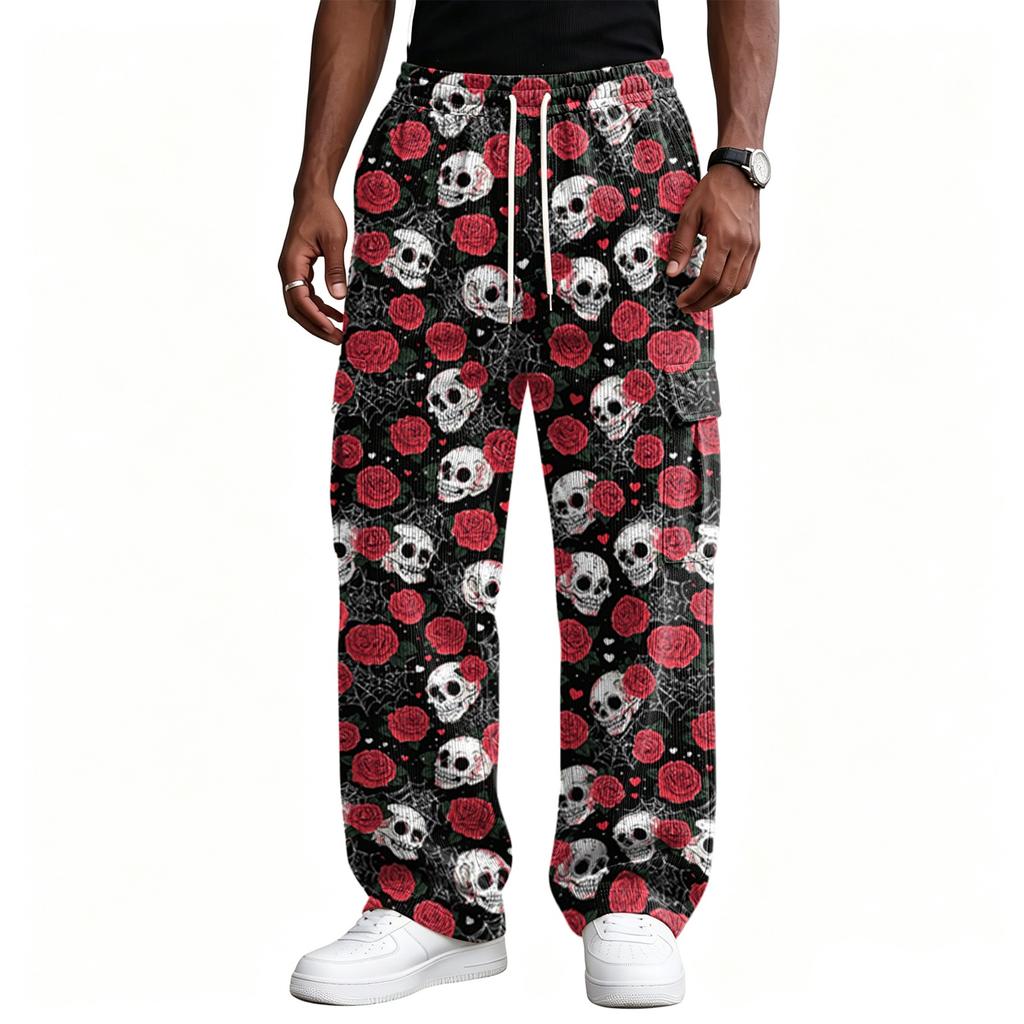 Men's Loose Fit Wide Leg Casual Pants Streetwear Comfortable Trousers