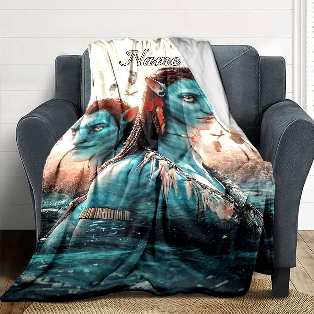 Custom Name Avatar Water'S Journey Party Blanket For Couch Bed Plush Cozy Fuzzy Blanket Super Soft Warm Blankets For Fall And Winter 0916290