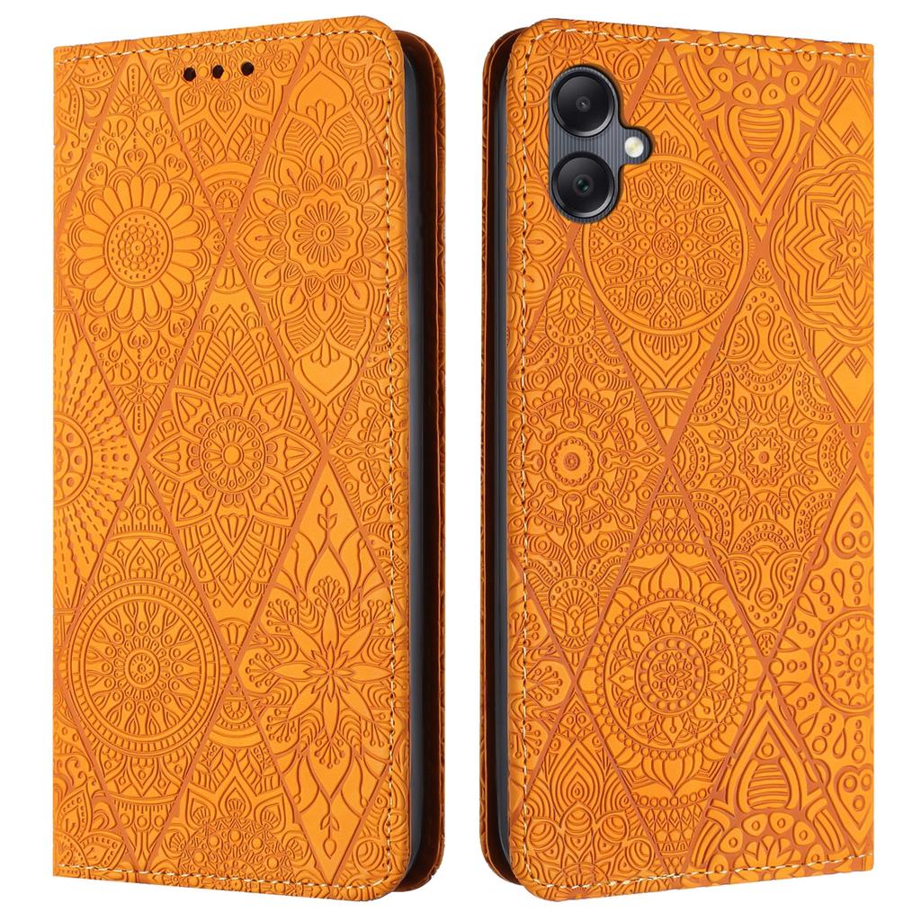 Etui dla Samsung Galaxy A07 4G z nadrukowanym kwiatem, portfel ze stojakiem, skórzane etui na telefon