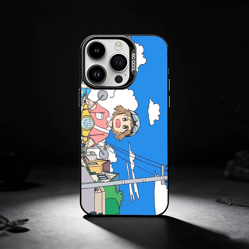 CITY THE ANIMATION Anime Phone Case For iPhone 17,16,15,14,13,12,11 Plus,Pro Max,XS,Colored silver phone case