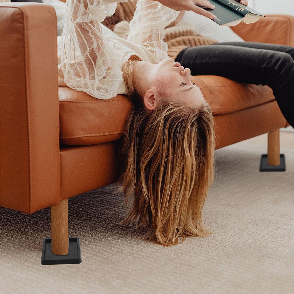 4Pcs Non-Slip Furniture Feet Pads Rubber Chair Leg Protectors Wear-Resistant Multi- Office Floor Scratch Stoppers