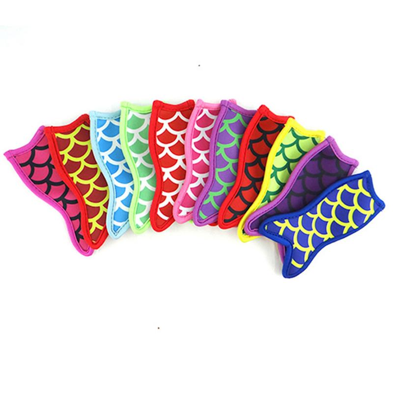 1PC Keep Cooled Icy Pole Holder Popsicle Cover Fish Tail Reusable Colorful