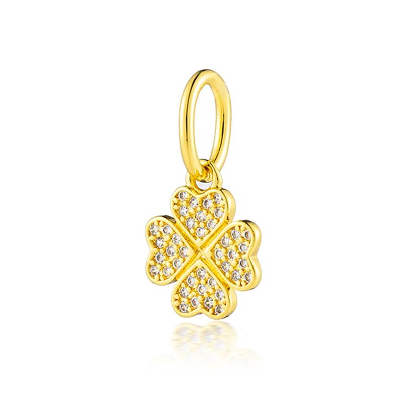 NOI Mărgele Rotunde Strălucitoare Placate cu Aur Clip Potrivite pentru Brățară Originală de Argint Bijuterii DIY Cadou Fundă Inimă Dublă Suspensă