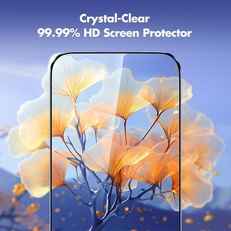 3Pcs Ultra Clear Tempered Glass for iPhone 17 16 15 14 Pro Max 16 15 14 Plus Screen Protector for iPhone 13 12 11 Pro XR XS Max