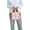 Japanese Kawaii Nurse Insulated Lunch Bags for Camping Travel Pink Polka Dot Pattern Portable Thermal Cooler Bento Box Children