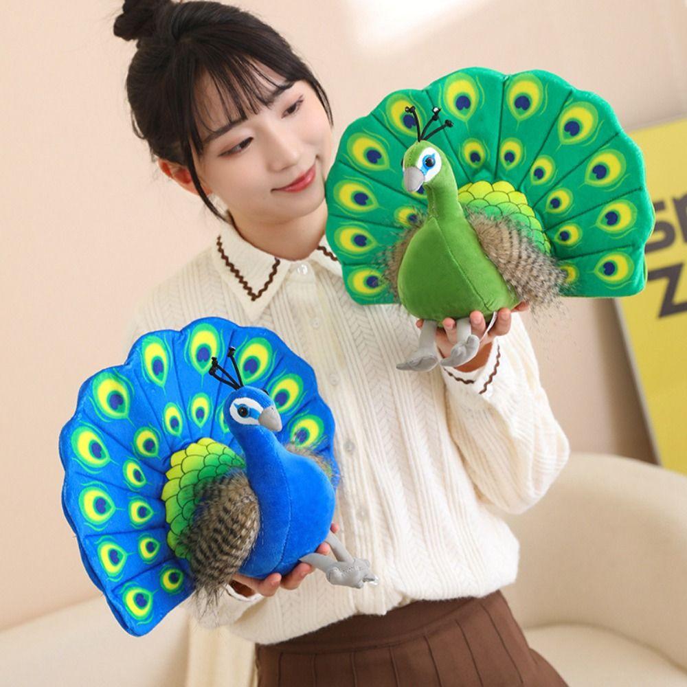 Spreads Tail Simulation Peacock Plush Toys PP Cotton Baby Peacock Plush Toys  Room Decoration