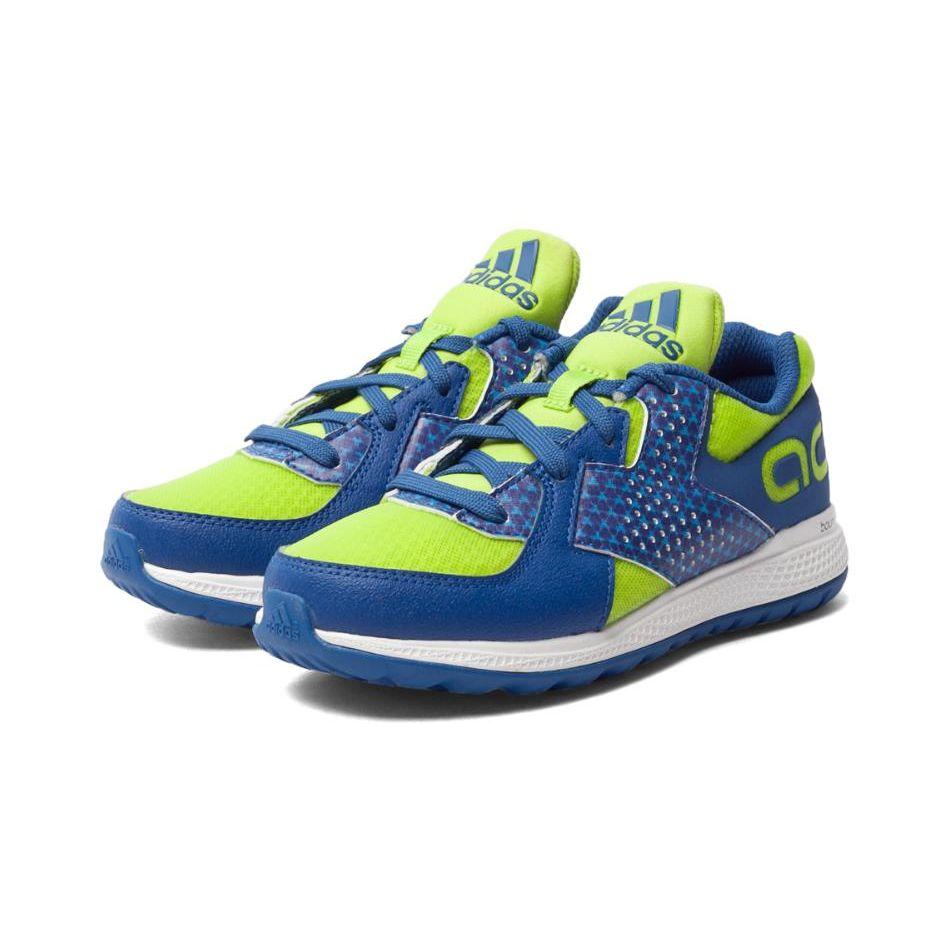 Adidas Bounce Series Comfortable Non-Slip Shock Absorbing Durable Low-Top Running Shoes Kids Running Shoes Blue Yellow AQ2918
