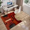 1Pc Musical Elements Printed Circular Carpet, Home Door Mat, Outdoor Travel Protection Carpet A9