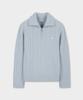 BROOKS BROTHERS [Women'S] Wool Cable Half Zip-Up (Light Blue) (Bbwzwbg406)