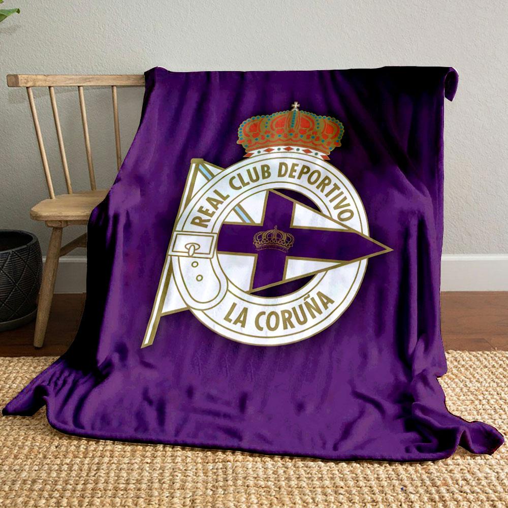 Deportivo La Coruña Emblem print blanket soft and cozy perfect for the living room bed sofa or a nap,gift
