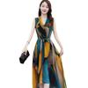 2024 Summer Fashionable Sleeveless Dress for Women - Plus Size, Knee-Length
