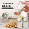 Salt Dispenser No Need Press Salt Tank Glass Sugar Bottle Shaker Canister Kitchen Seasoning Box Moisture-Proof Salt Container