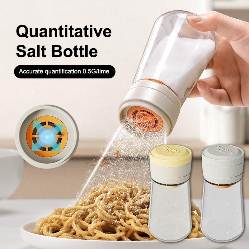 Salt Dispenser No Need Press Salt Tank Glass Sugar Bottle Shaker Canister Kitchen Seasoning Box Moisture-Proof Salt Container