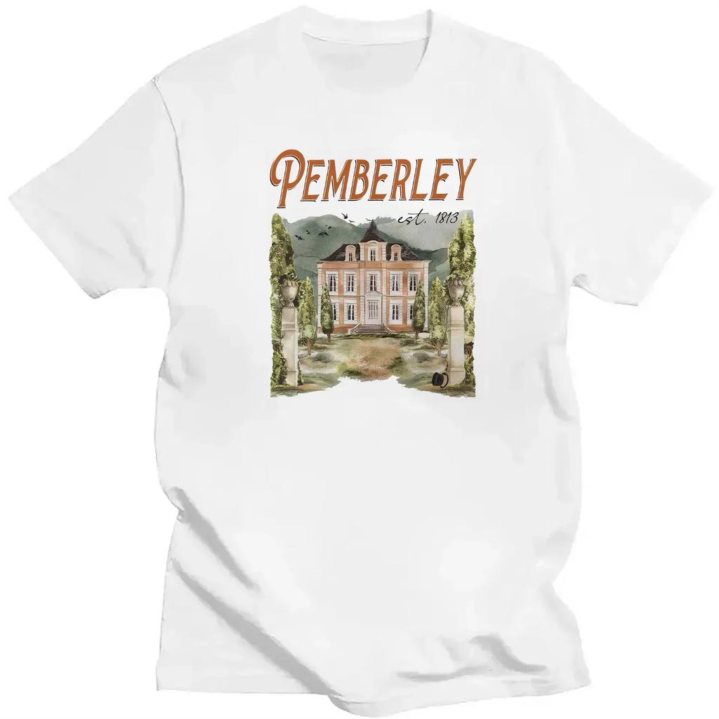Pemberley T-shirt Pride and Prejudice Shirt Jane Austen Women Short Sleeve Bookworm Tee Book Lover Gifts Literary Novel Shirt
