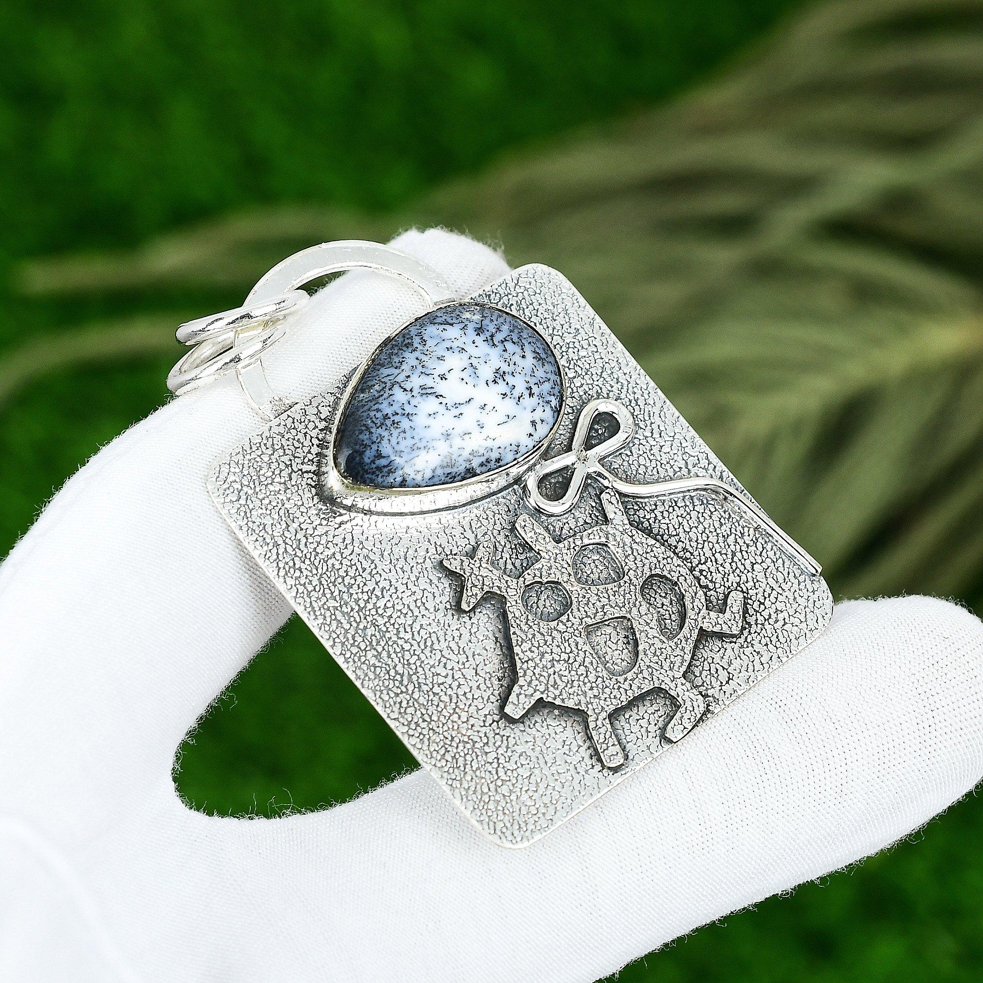 

Friendship Day Deal 925 Silver Dendrite Opal Gemstone Engagement Unique Pendant