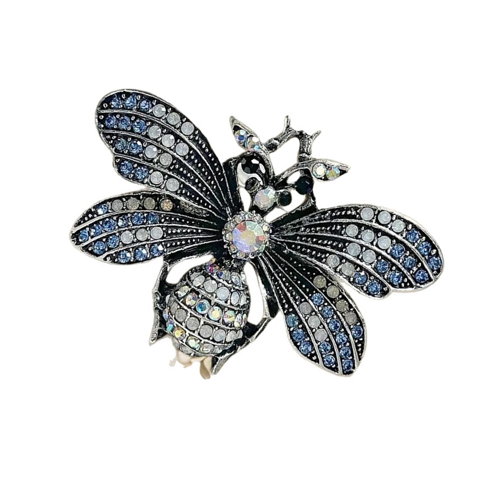 

Vintage Rhinestones Moth Butterfly Brooch Alloy Retro Insect Jewelry Accessory for Women Men Wear