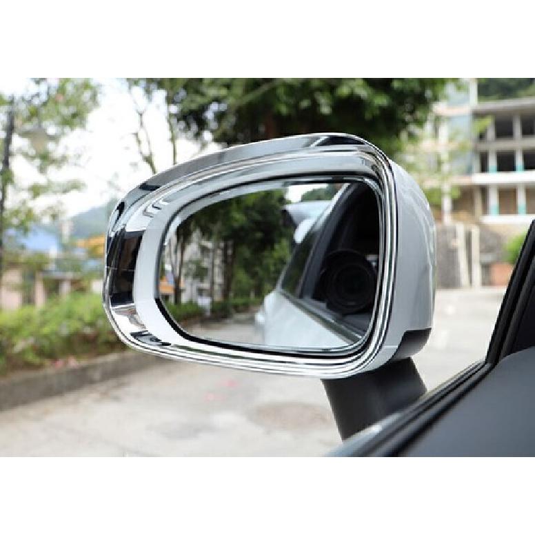 For Volvo XC40 2019-2024 Glossy Chrome Rear View Mirror Rain Eyebrow Trim 2PCS