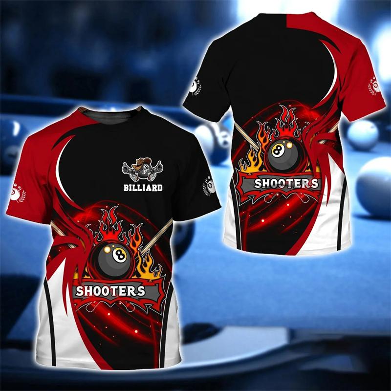 

Модная футболка с принтом «Бильярд» 3D для мужчин, футболки для фитнеса и спортзала, женская одежда, уличная одежда, мешковатые футболки унисекс, топы XS