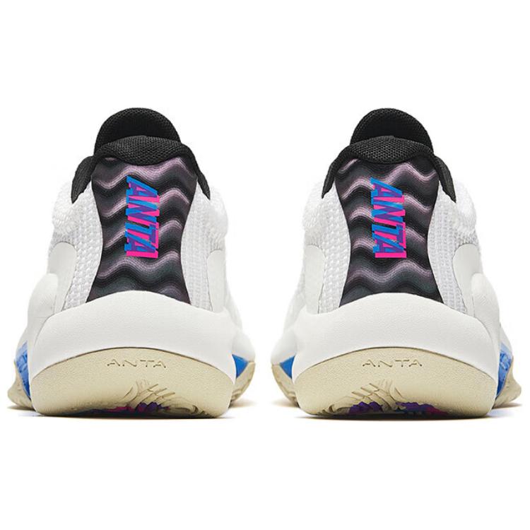 Anta Three Points Rain Lite V2 Shock Absorption Low Top Basketball Shoes Men Sneakers White Black Red 112431603Q-4