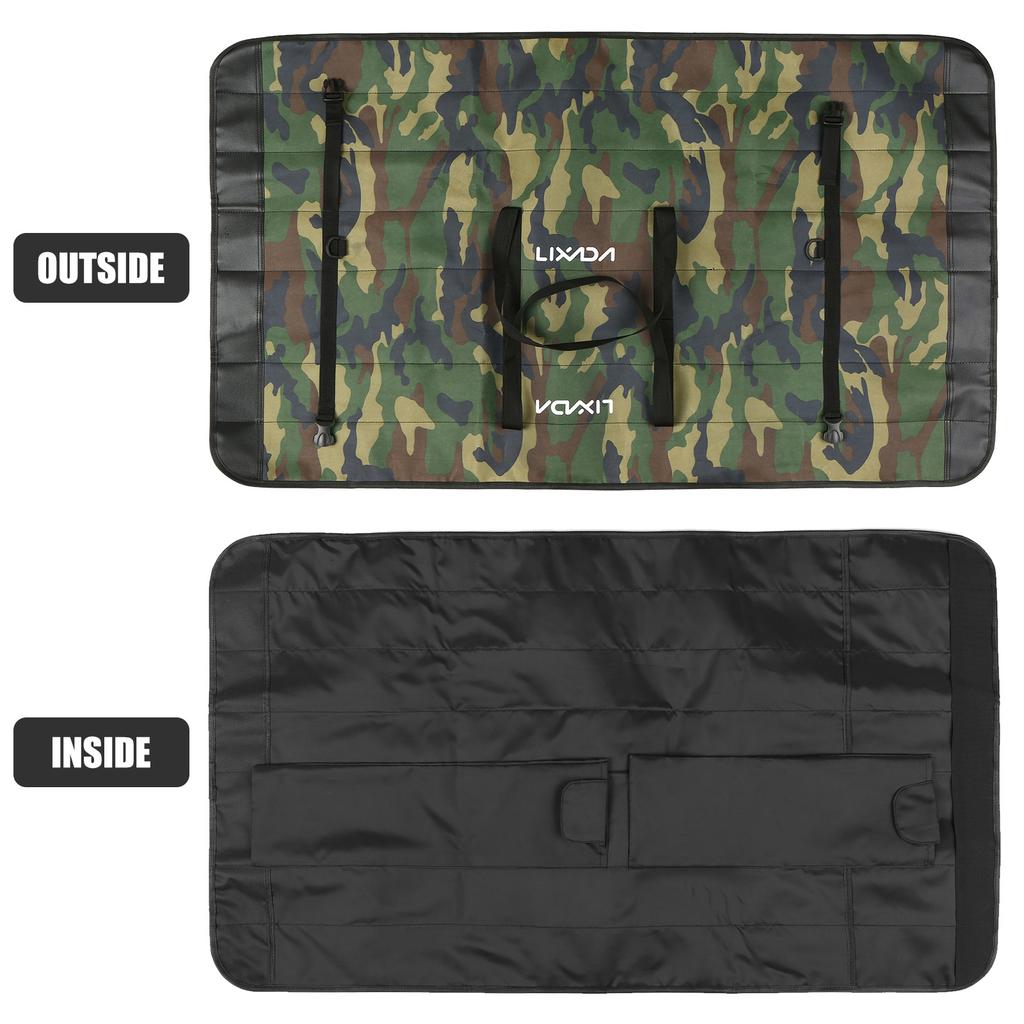 Lixada Fishing Rod Case Portable Soft Case Folding Pole Storage Bag Organizer Pole Set