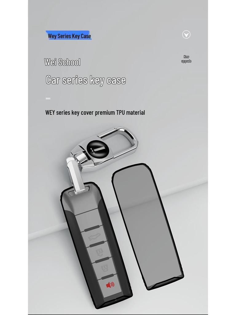 Great Wall WEY VV7/VV5S/Tank 300/VV6/Macchiato Full-Cover Transparent Car Key Shell
