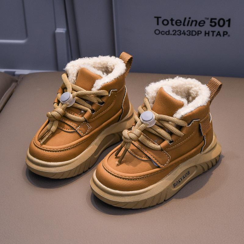 Warm Thick Fleece Lined Waterproof Unisex Kids Winter Ankle Snow Boots 21