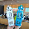 700ml Creative Portable Square Sports Water Bottle with Handle and Straw