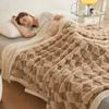 Retro Plaid Comfortable double-sided velvet quilt core bedroom velvet thickened blanket home lamb fleece quilt warm quilt core c